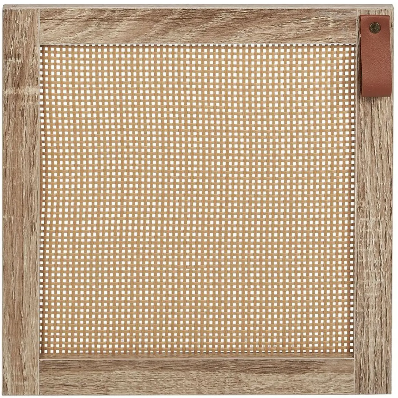 Gifi Rangement|Porte cannage Box Cube 32,2xH32,2x1,2cm bois marron