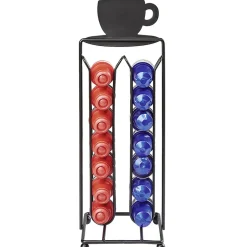 Gifi Porte capsules à café en métal design tasse noir