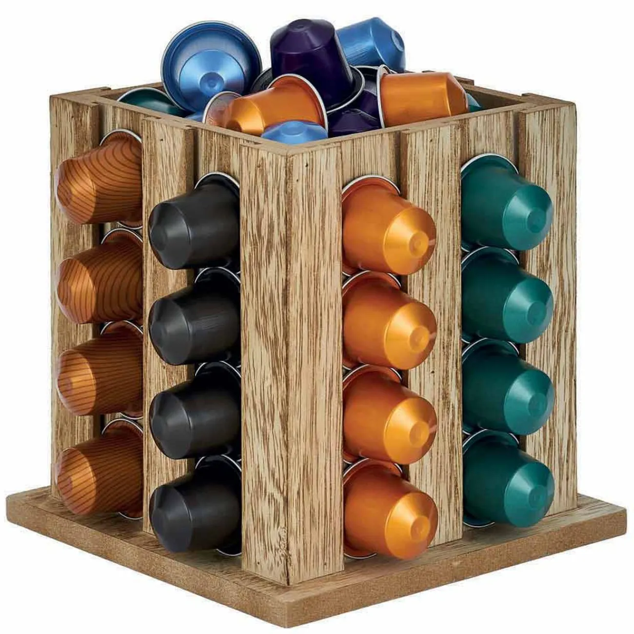 Gifi Porte capsules en bois mdf naturel