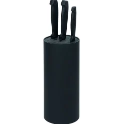 Gifi Porte couteaux plastique noir Ø11xH22,5cm