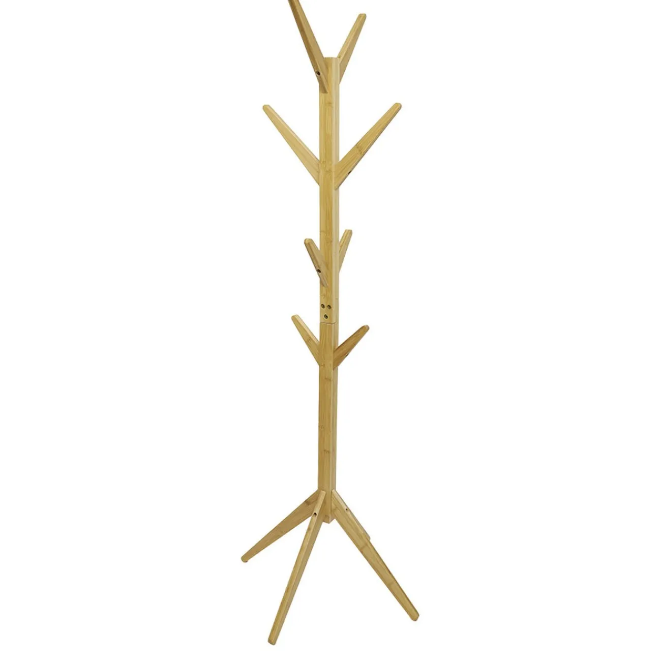 Gifi Rangement|Porte manteau bambou 8 crochets 4 pieds 60x60xH167cm