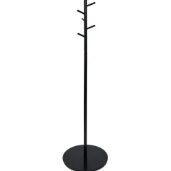 Gifi Rangement|Porte manteau bois noir 5 crochets 50xH170cm