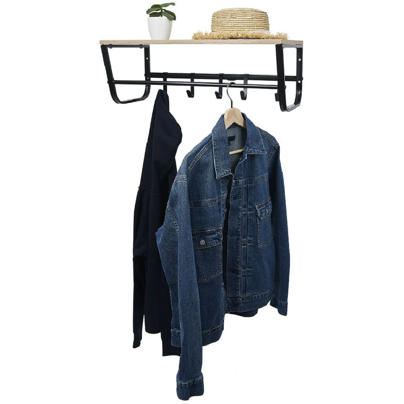 Gifi Rangement|Porte manteau mural avec tablette