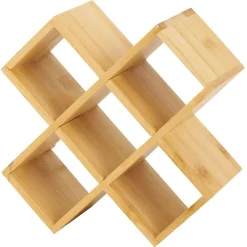 Gifi Porte épice 5 cases bambou 17x17xH9cm