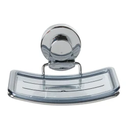 Gifi Aménagement Salle De Bain^Porte savon blanc à ventouse inox