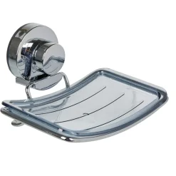 Gifi Aménagement Salle De Bain^Porte savon blanc à ventouse inox