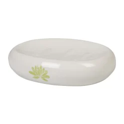 Gifi Aménagement Salle De Bain^Porte savon blanc fleur zen