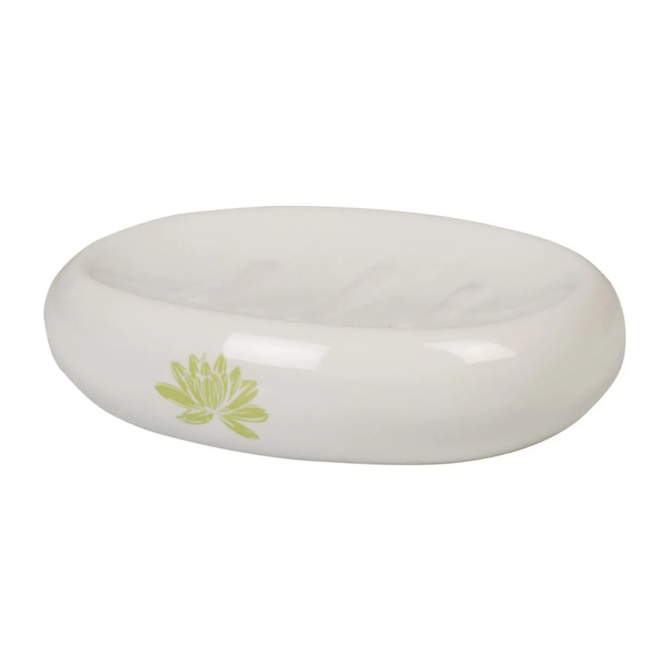 Gifi Aménagement Salle De Bain^Porte savon blanc fleur zen