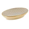 Gifi Aménagement Salle De Bain^Porte savon céramique motif écaille blanc doré