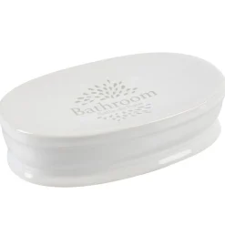 Gifi Aménagement Salle De Bain^Porte savon design fleur avec inscription bathroom