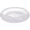 Gifi Aménagement Salle De Bain^Porte savon en verre transparent et blanc Sunflow Ø12,4xH3cm