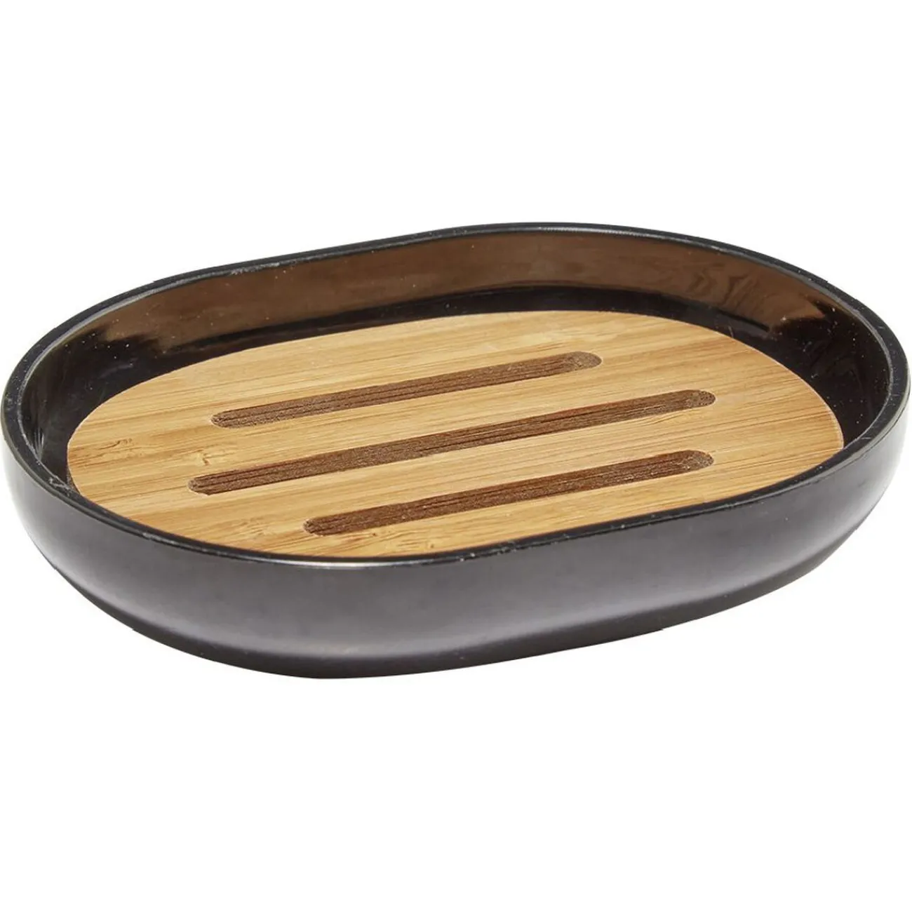 Gifi Aménagement Salle De Bain^Porte savon noir et naturel