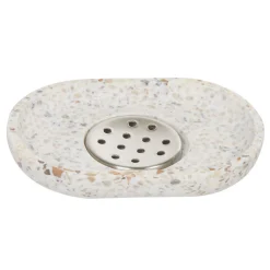 Gifi Aménagement Salle De Bain^Porte savon Terrazzo résine effet granit beige