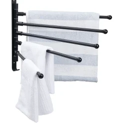 Gifi Aménagement Salle De Bain^Porte serviette 5 niveaux noir