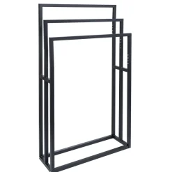 Gifi Aménagement Salle De Bain^Porte serviette 3 niveaux métal noir