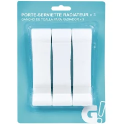 Gifi Aménagement Salle De Bain^Porte serviette en plastique x 3