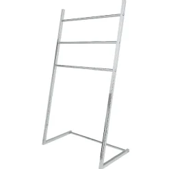 Gifi Aménagement Salle De Bain^Porte serviettes en métal gris blanc