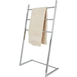 Gifi Aménagement Salle De Bain^Porte serviettes en métal gris blanc