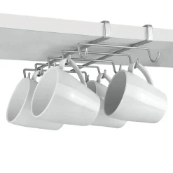 Gifi Porte tasse x10 Metaltex à fixer sur étagère