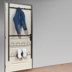 Gifi Rangement|Porte-manteaux range chaussures de porte noir