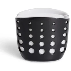 Gifi Porte-éponge en plastique noir - 9,5x9,5xH8,3cm