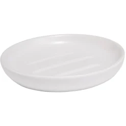 Gifi Aménagement Salle De Bain^Porte-savon rond céramique blanc Ø10xH2cm