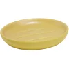 Gifi Aménagement Salle De Bain^Porte-savon rond céramique jaune Ø10xH2cm