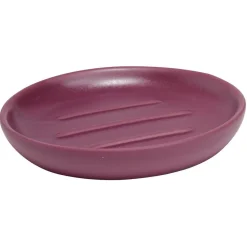 Gifi Aménagement Salle De Bain^Porte-savon rond céramique violet Ø10xH2cm
