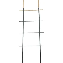 Gifi Aménagement Salle De Bain^Porte-serviette échelle gris anthracite naturel