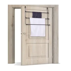 Gifi Aménagement Salle De Bain^Porte-serviettes à suspendre en fer noir 48,5x12xH54cm