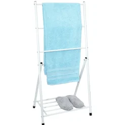 Gifi Aménagement Salle De Bain^Porte-serviettes blanc