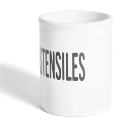 Gifi Pot à ustensiles dolomite blanc Ø10xH13,2cm