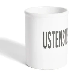 Gifi Pot à ustensiles dolomite blanc Ø10xH13,2cm