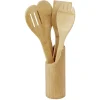 Gifi Pot avec 4 ustensiles de cuisine en bambou