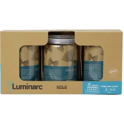 Gifi Pot de conservation en verre x3