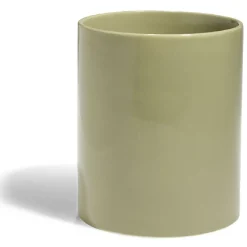 Gifi Pot de conservation 1,1L grès carreau de ciment couvercle bambou Ø12xH14,5cm