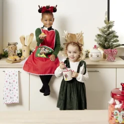 Gifi Pot en verre Disney Mickey Merry Kissmas avec couvercle Ø16xH20cm