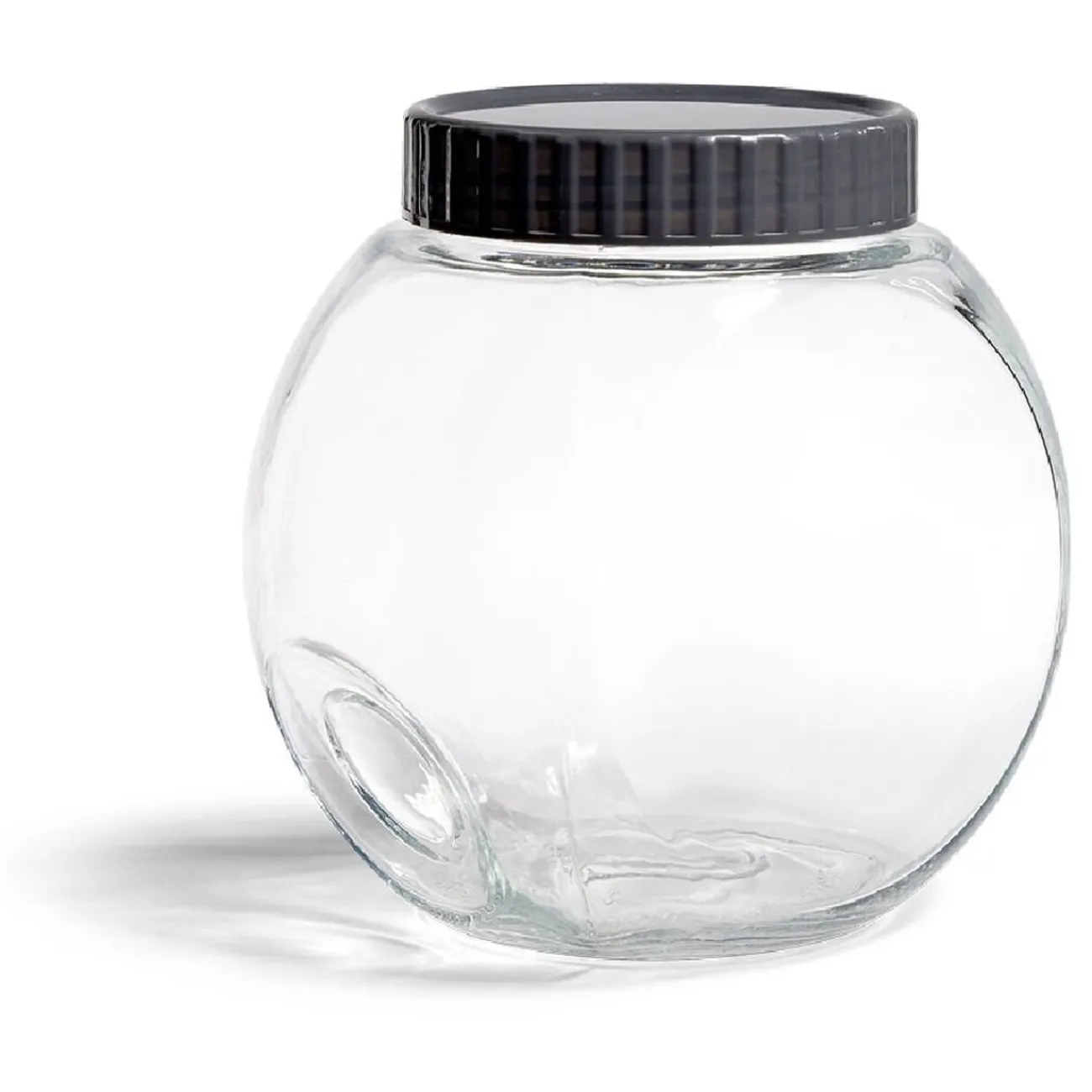 Gifi Pot en verre transparent avec couvercle plastique - 17,5x12,5xH.17cm