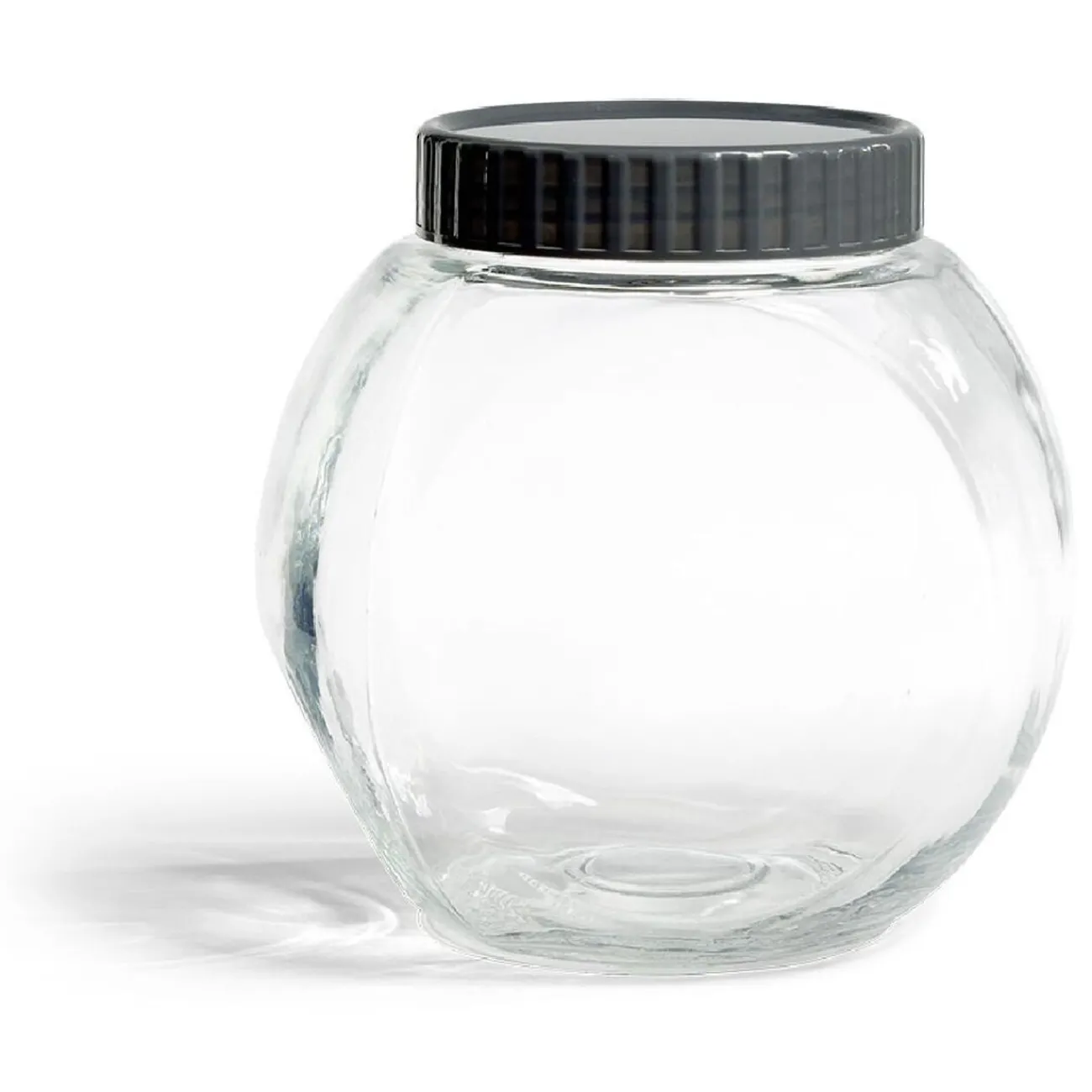 Gifi Pot en verre transparent avec couvercle plastique - 17,5x12,5xH.17cm