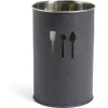 Gifi Pot range-couverts Ø10xH.15cm inox finition gris crocodile
