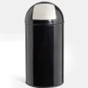 Gifi Nettoyage Et Entretien|Poubelle à bascule 50L Ø36xH74cm métal noir