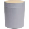 Gifi Nettoyage Et Entretien|Poubelle à coton ronde métal gris Ø13,7xH17,3cm 2,5L
