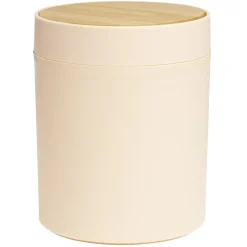 Gifi Nettoyage Et Entretien|Poubelle à coton ronde métal nude Ø13,7xH17,3cm 2,5L
