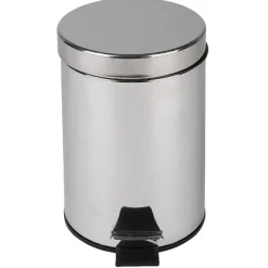 Gifi Aménagement Salle De Bain^Poubelle 3 L et brosse WC gris chromé