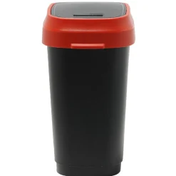 Gifi Nettoyage Et Entretien|Poubelle 10 L rouge et noir