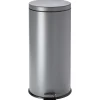 Gifi Nettoyage Et Entretien|Poubelle à pédale en métal gris 30L