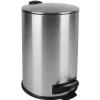 Gifi Nettoyage Et Entretien|Poubelle à pédale 20L en métal gris argenté