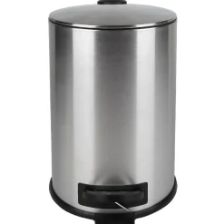 Gifi Nettoyage Et Entretien|Poubelle à pédale 20L en métal gris argenté