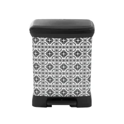 Gifi Nettoyage Et Entretien|Poubelle à pédale motif carreaux de ciment 30 L