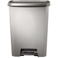 Gifi Nettoyage Et Entretien|Poubelle à pédale plastique gris 50L